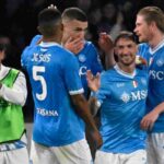 Il Napoli esulta dopo un gol