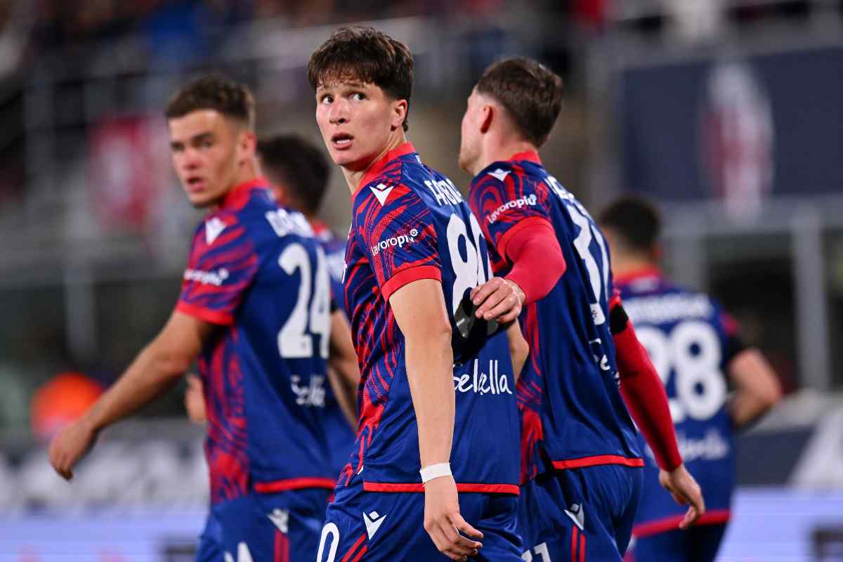 Giovanni Fabbian con la maglia del Bologna