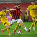 Fares Bousnina nel match di Europa League tra Nizza e Bodo Glimt