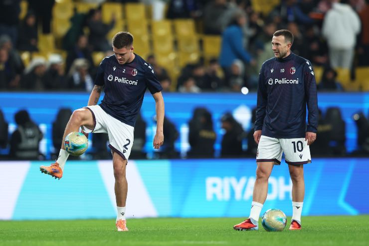 Federico Bernardeschi nel riscaldamento
