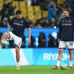 Bernardeschi nel riscaldamento