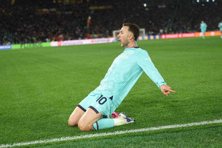 Bernardeschi esulta dopo il gol