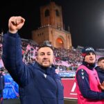 Federico Bernardeschi esulta dopo la vittoria del Bologna