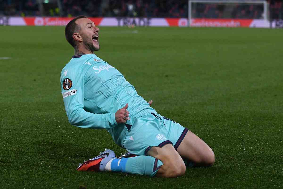 Bernardeschi esulta al gol contro il Salisburgo