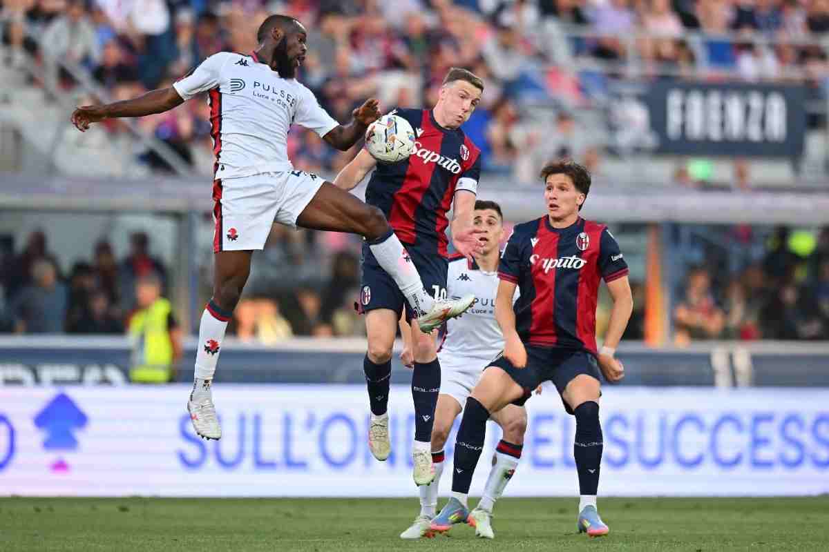 Ferguson durante la gara tra Bologna e Genoa
