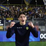 Fortini esulta dopo una vittoria