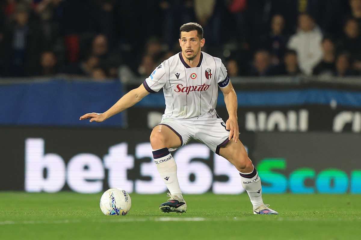Remo Freuler in azione durante Pisa-Bologna
