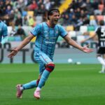 Gennaro Borrelli esulta dopo il gol in Udinese-Cagliari