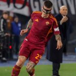 Gianluca Mancini in azione con la Roma