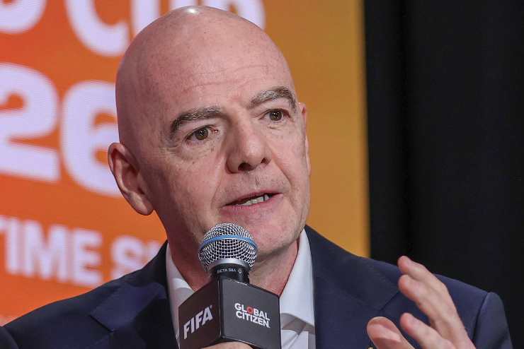 Gianni Infantino in primo piano