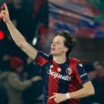 Giovanni Fabbian esulta dopo un gol