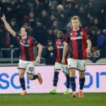 Fabbian esulta nella gara contro il Sassuolo