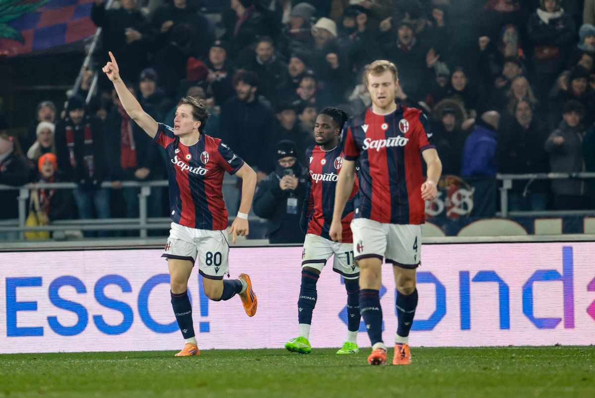 Fabbian esulta nella gara contro il Sassuolo