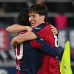 Fabbian e Zortea esultano dopo il gol