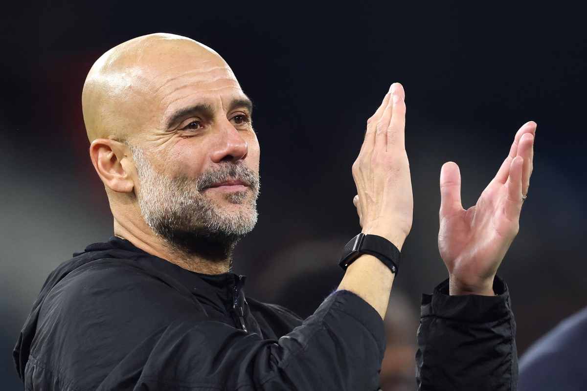 Guardiola in primo piano