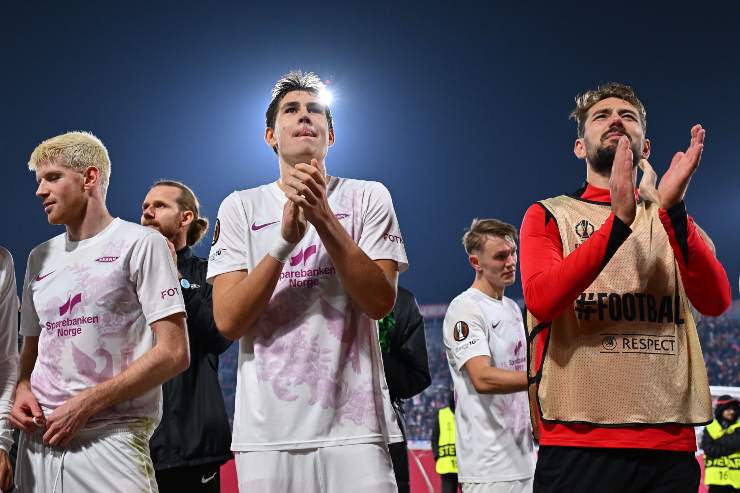 Eivind Helland of Sportsklubben Brann during the UEFA Europa League 2025/26 League Phase MD4 match between Bologna FC 1909 and SK Brann at Stadio Renato Dall'Ara on November 06, 2025 in Bologna, Italy.