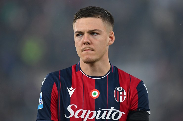 Emil Holm of Bologna FC during the Serie A match between Bologna FC 1909 and ACF Fiorentina at Renato Dall'Ara Stadium on January 18, 2026 in Bologna, Italy. 