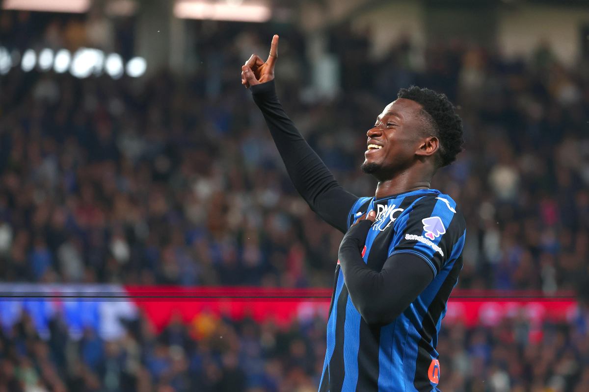 Sulemana esulta dopo un goal da fuori area segnato contro la Roma