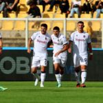 Il Bologna esulta per il gol