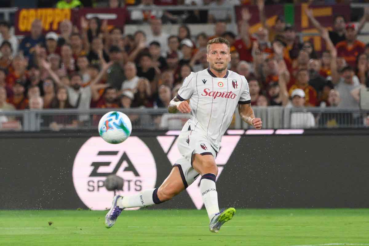 Ciro Immobile con la maglia del Bologna