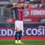 Jesper Karlsson con la maglia del Bologna