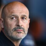 MAY 23: Vincenzo Italiano head coach of Bologna FC during the Serie A match between Bologna FC 1909 and FC Internazionale at Renato Dall'Ara Stadium on May 23, 2026 in Bologna, Italy.
