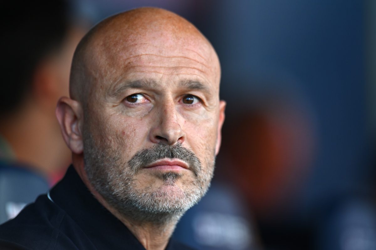 MAY 23: Vincenzo Italiano head coach of Bologna FC during the Serie A match between Bologna FC 1909 and FC Internazionale at Renato Dall'Ara Stadium on May 23, 2026 in Bologna, Italy.