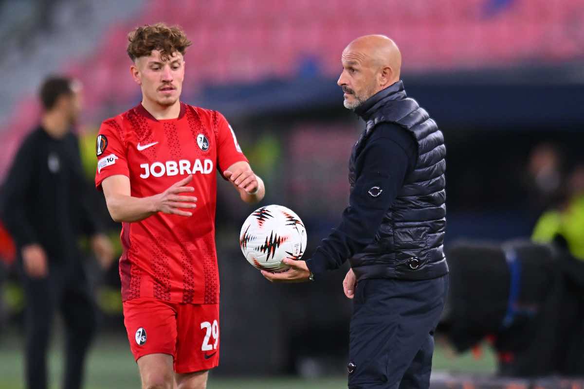 Vincenzo Italiano durante Bologna-Friburgo di Europa League