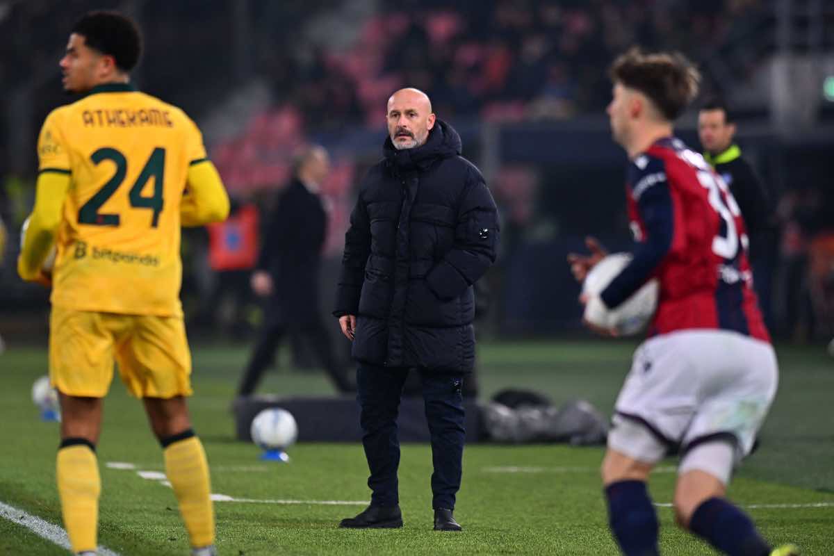 Vincenzo Italiano durante Bologna-Milan di Serie A