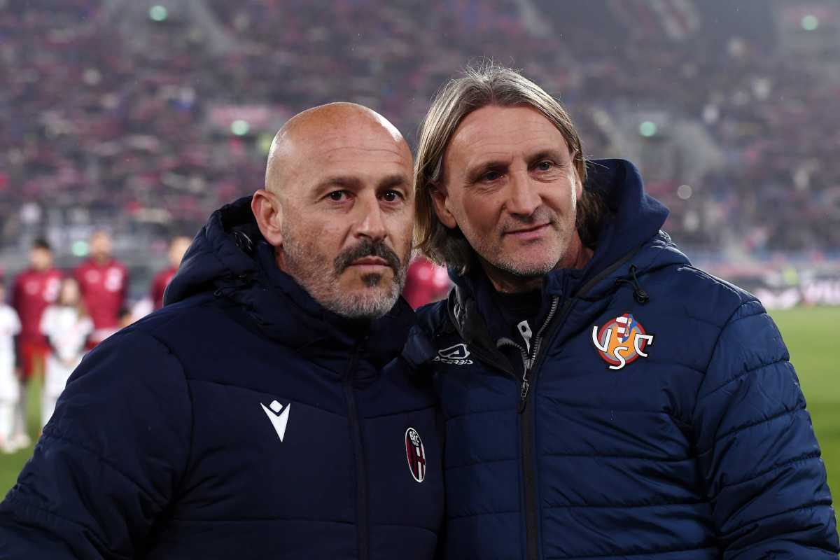 Davide Nicola e Vincenzo Italiano durante Bologna contro Cremonese
