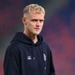Jens Odgaard nel pre-partita di Bologna-Torino