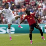 Jeremy Doku con la nazionale belga