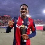 Jhon Lucumí con il premio MVP di Bologna-Napoli