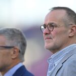 Joey Saputo e Claudio fenucci prima di Bologna-Cagliari (2023)