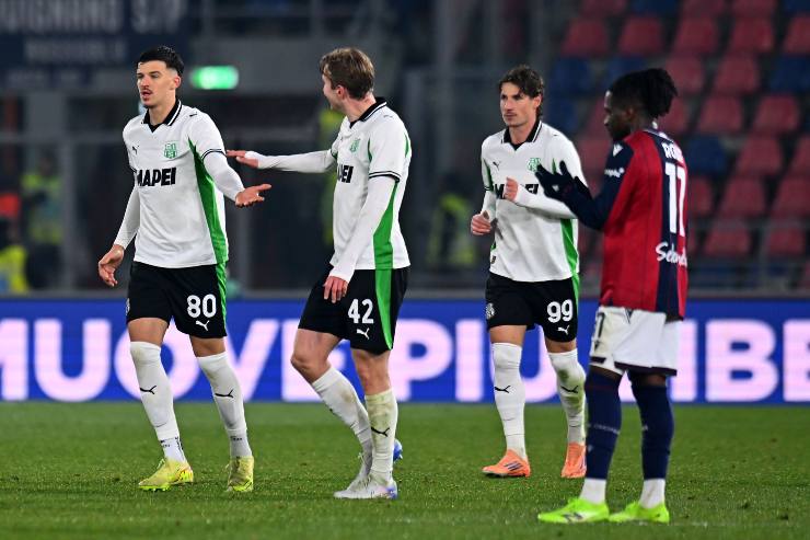 Rowe deluso dopo il gol del Sassuolo