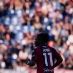 Jonathan Rowe durante Bologna-Roma di Serie A