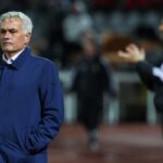 José Mourinho in primo piano