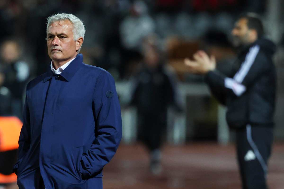 José Mourinho in primo piano