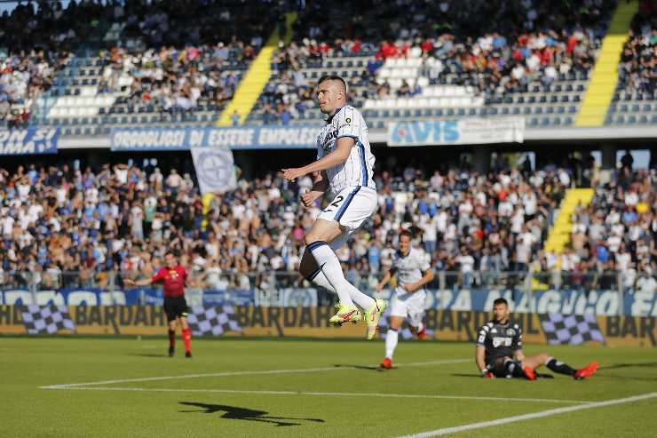 Ilicic esulta dopo un gol