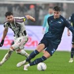 Un'azione durante Juventus-Lazio