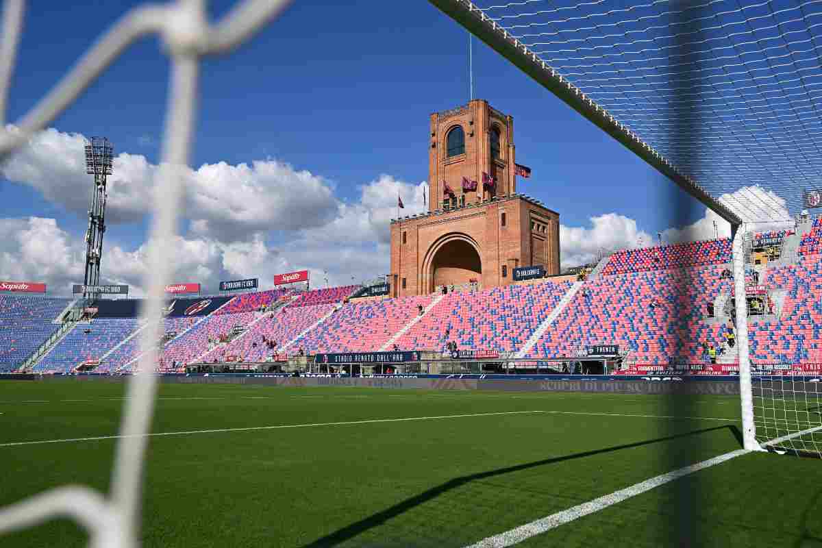 Vista dello stadio Dall'Ara il giorno di Bologna-Como