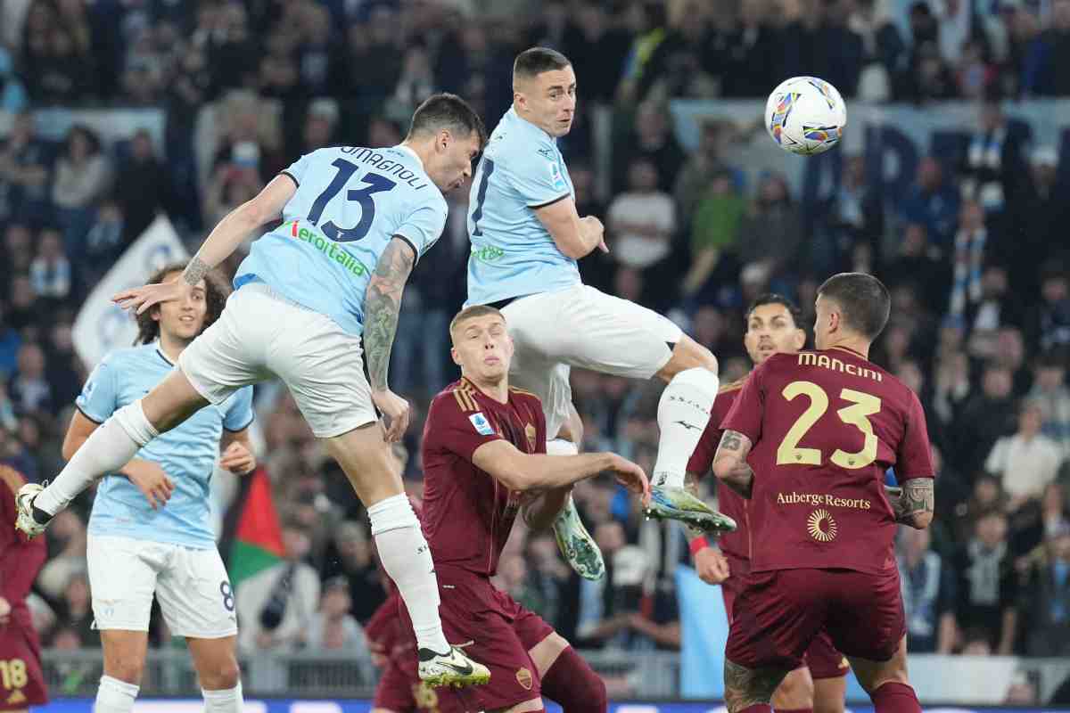 Un momento di Lazio-Roma