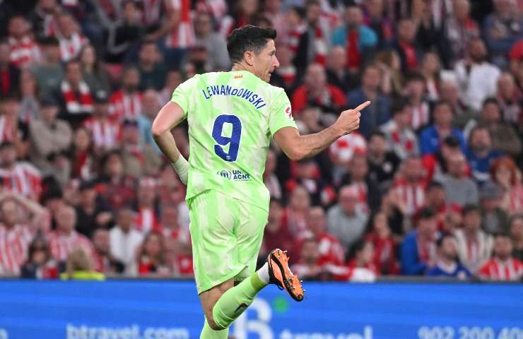 Lewandowski esulta