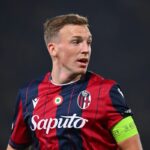 Lewis Ferguson durante Bologna-Brann di Europa League