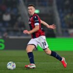 Lewis Ferguson in azione durante Bologna-Milan