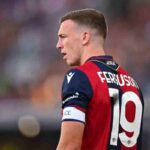 Ferguson durante la gara tra Bologna e Genoa
