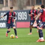 Lorenzo Menegazzo in azione con la maglia del Bologna giovanile