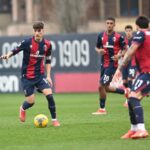 Lorenzo Menegazzo in azione con la maglia del Bologna