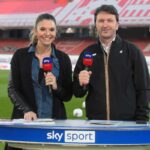 Marina Presello e Lorenzo Minotti in un servizio di SkySport