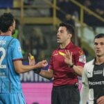 L'arbitro Luca Massimi durante Parma-Cagliari